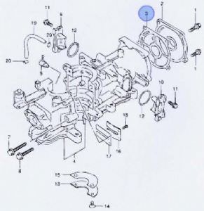 Cylinder Head Water jacket gasket DT4  11162-98610-000 (click for enlarged image)